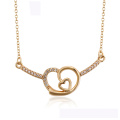 44592  wholesale xuping fashion heart necklace 18K gold color Heart-shaped  elegant necklace